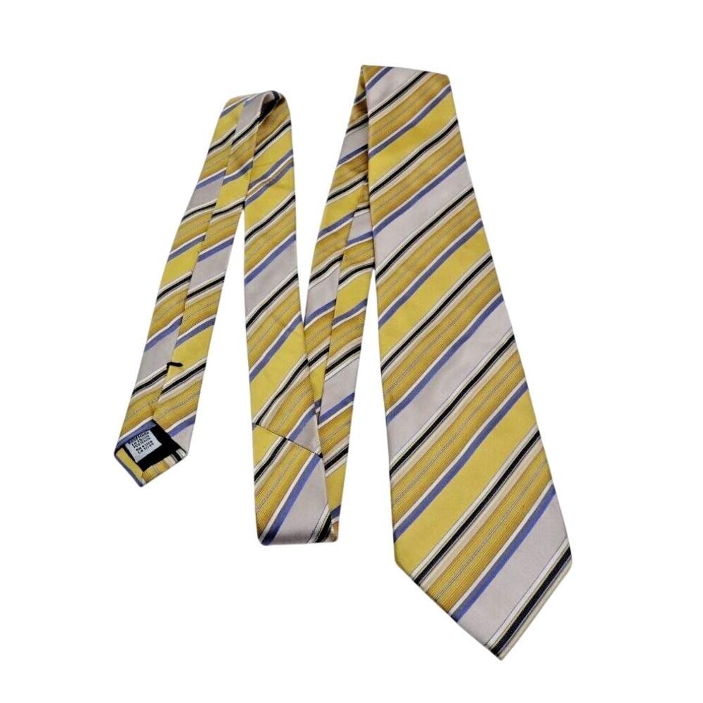 Geoffrey Beene Extra Long Stain Resistant Striped 100% Silk‎ XL Necktie